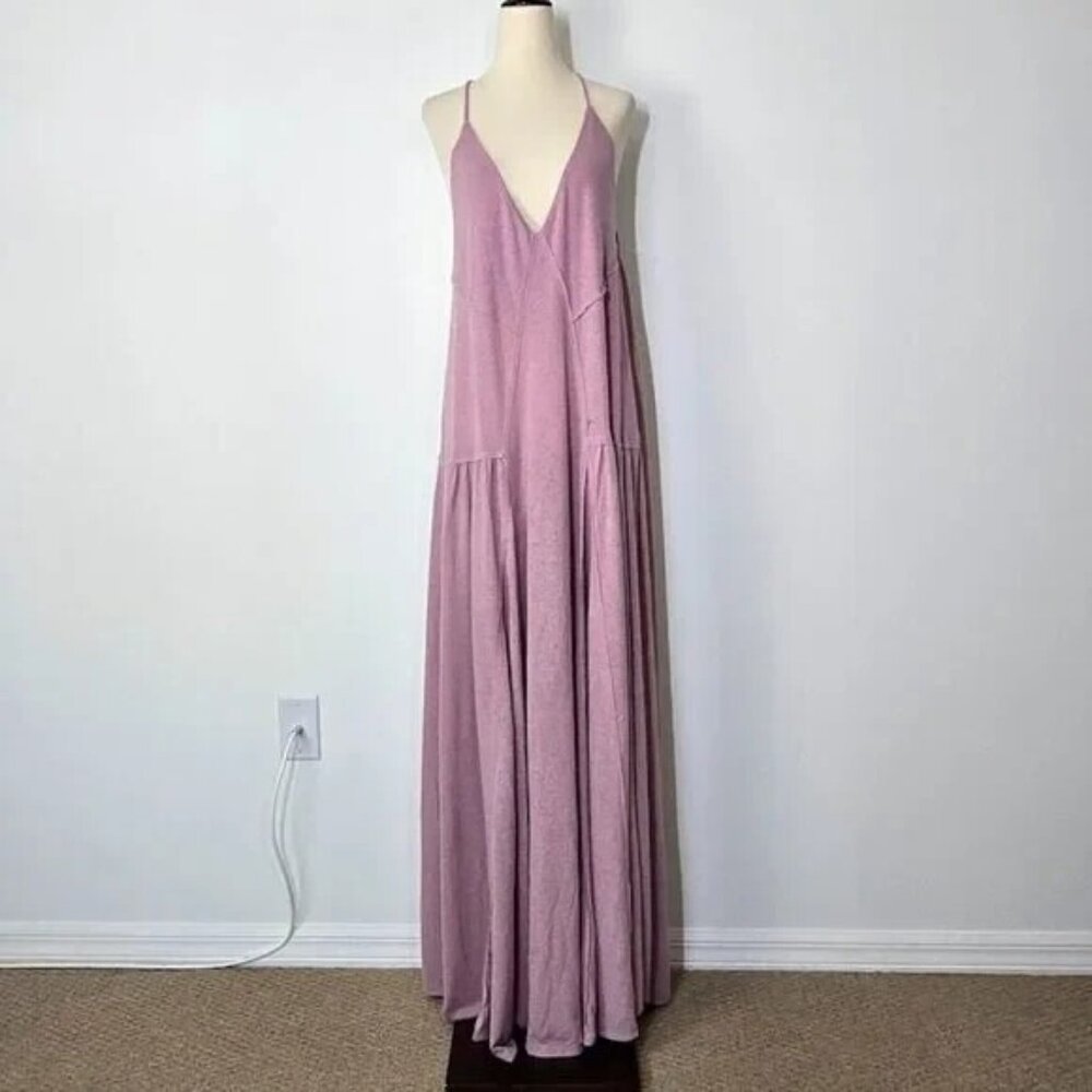 FREE PEOPLE BEACH Eros Strappy Sexy Free-Est Maxi Dress candy lilac Sz L NEW - Picture 3 of 11